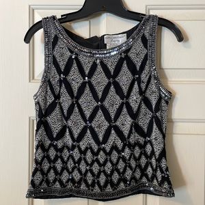 Beaded Evening Top, Size Small